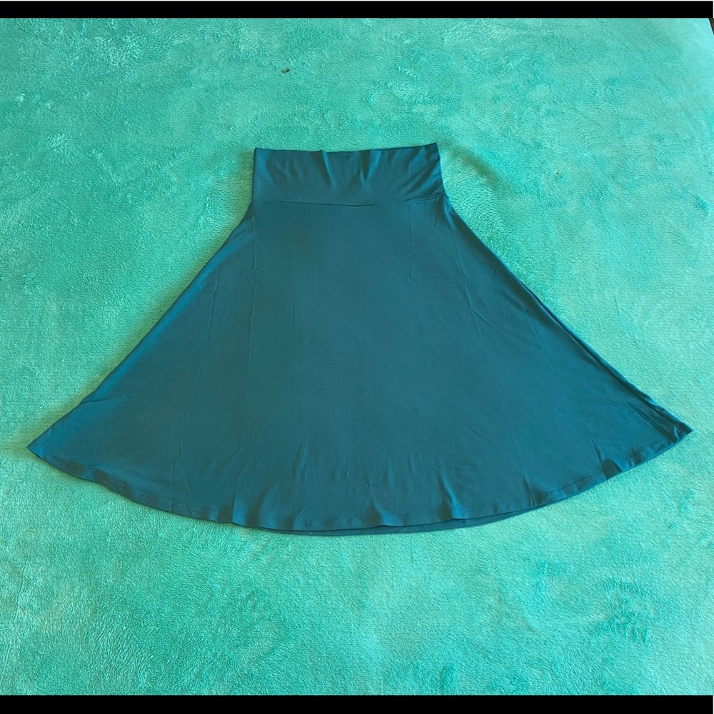 Tealish Blue Azure Lularoe Women’s Skirt